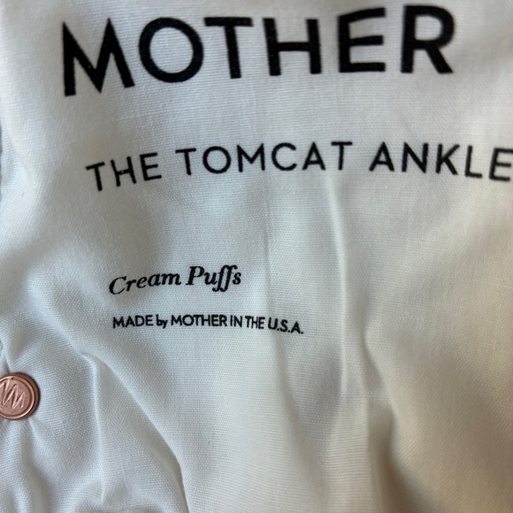 MOTHER The Tomcat Midrise Straight Ankle Cream Puffs Jeans Size 23 - Picture 7 of 16
